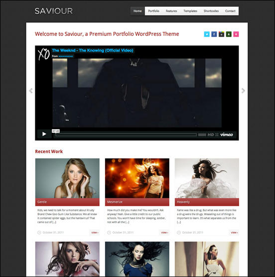 Saviour - Responsive Creative WordPress Theme