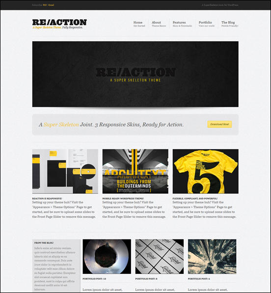 Reaction WP : Responsive, Rugged, Bold