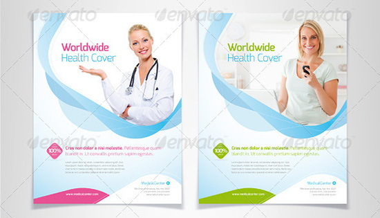 Health insurance flyer template