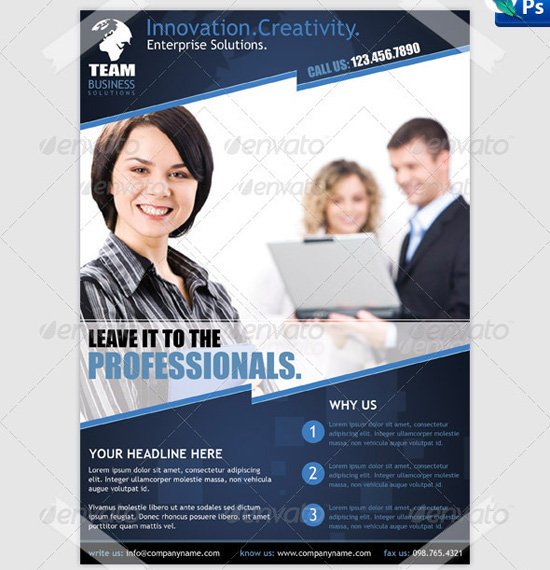 Business solution corporate flyer template