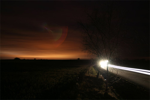Speed of light long exposure photography