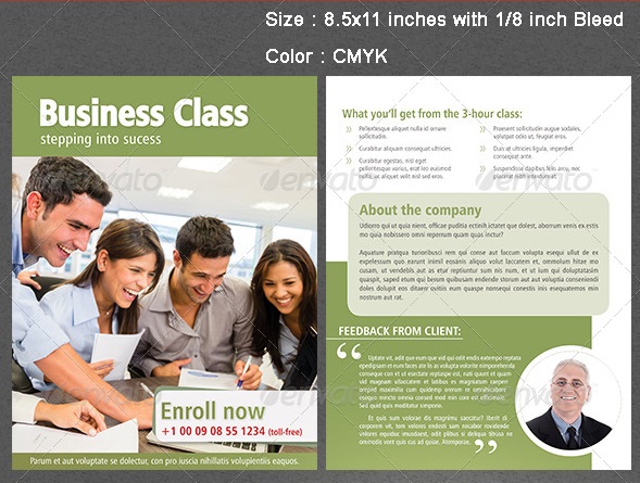 corporate flyer template in 5 colors