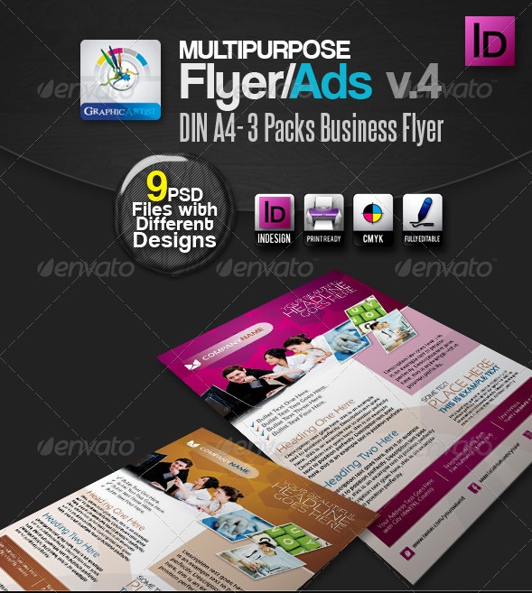 multipurpose indesign flyers/ads pack
