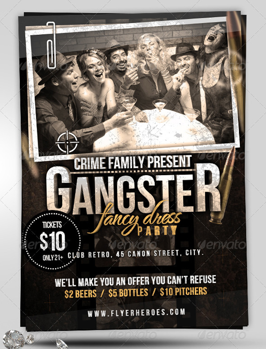 Crime Family Gangster Flyer Template