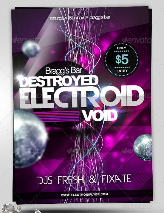 Electroid Party Flyer Template