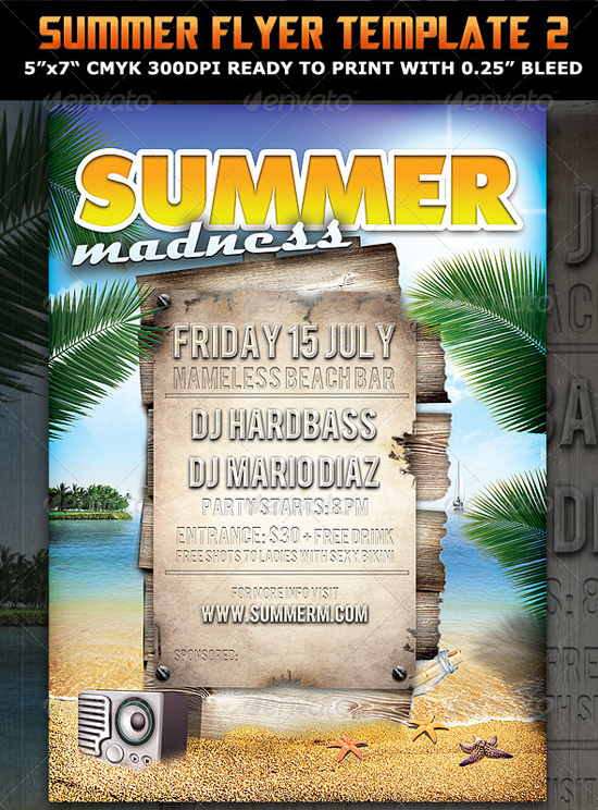 Summer Madness Party Flyer Template