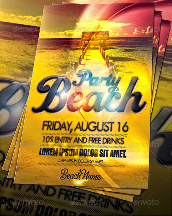 Amazing Summer Beach Party Flyer Template