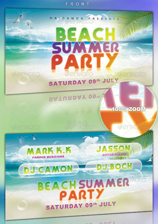 Beach summer Party Flyer
