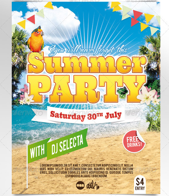 Summer Beach Party Flyer 2