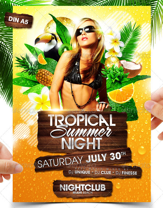 Tropical Summer Flyer Template