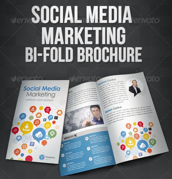 Social Media Marketing Bi-Fold Brochure