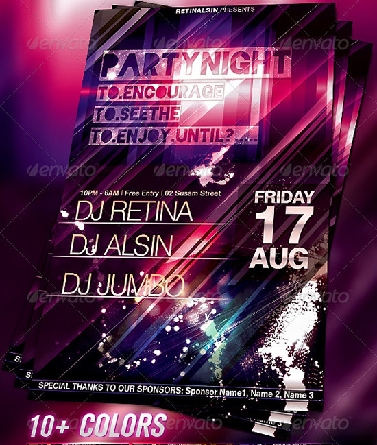 Party Flyer Template by Retinal SIn