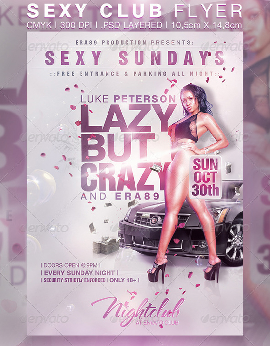 Sexy Sundays Party Flyer