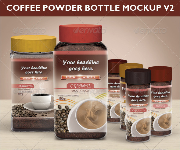 Coffee Power Bottle Mock-up