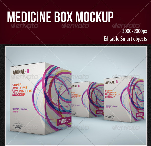 Medicine Box Mockup