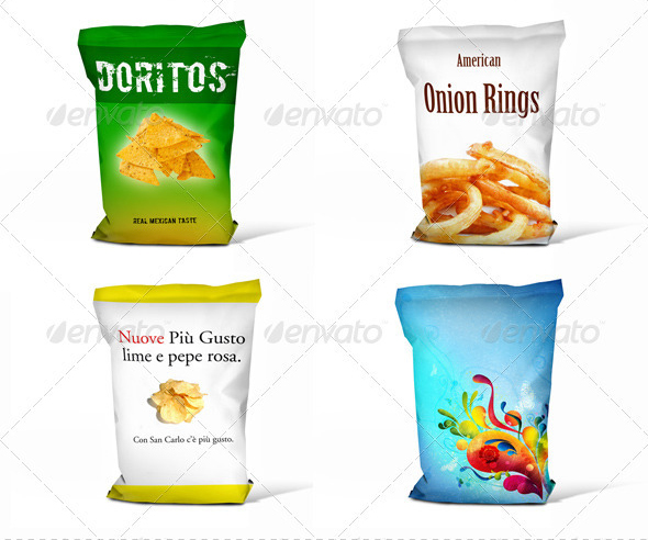 Realistic Chips Bag Mock-Up