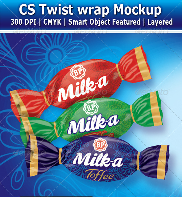 CTwist Wrap Candy Mockup