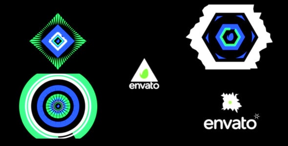 logo reveal futuristic geometry