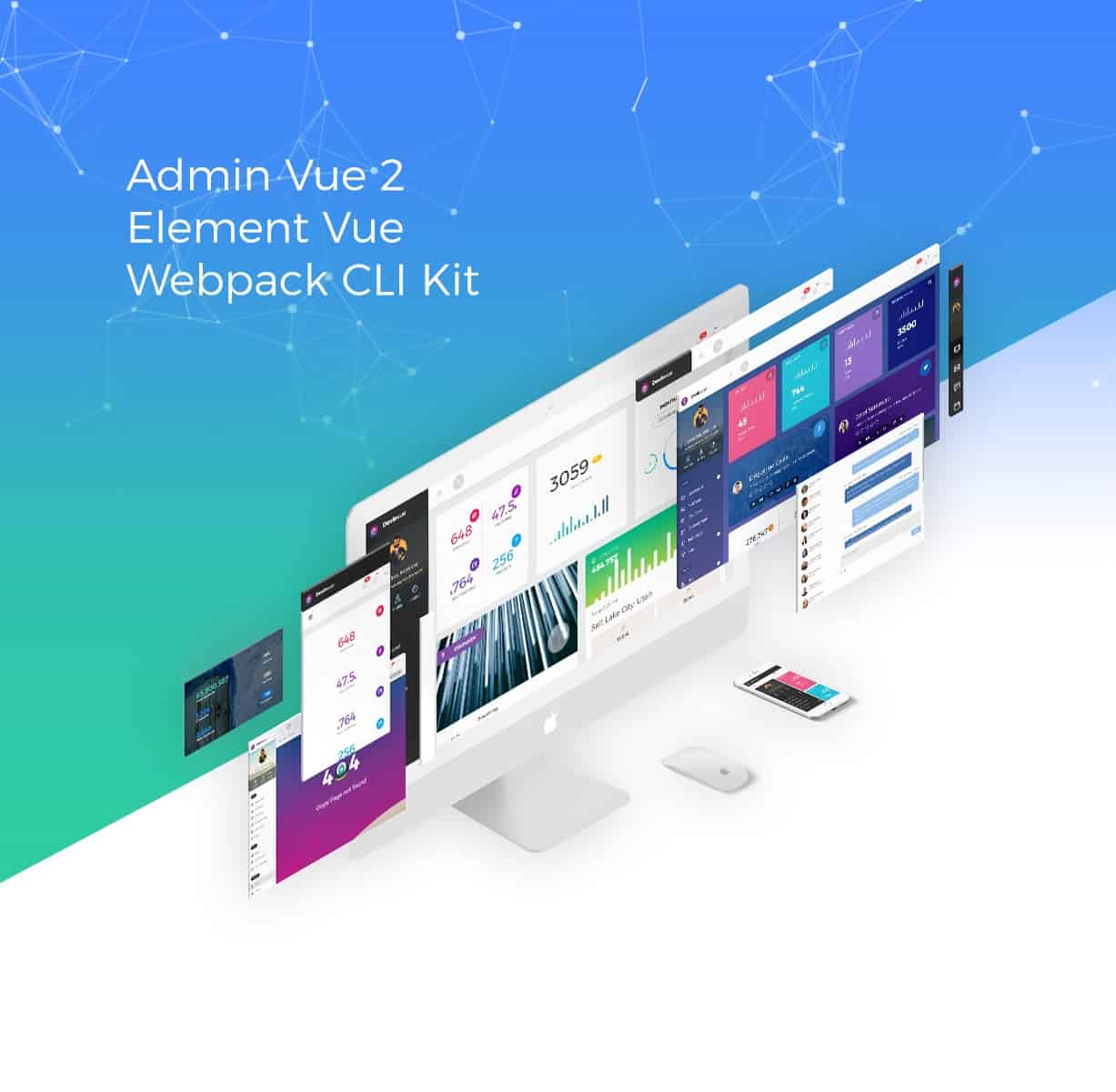 devinvue - admin vue 2 and element + vue webpack cli kit