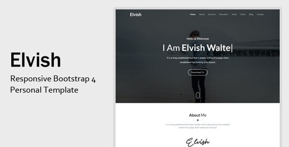 elvish - personal portfolio website templates