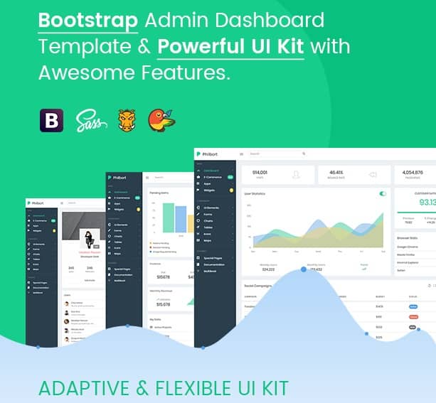philbert - multipurpose bootstrap admin dashboard template + ui kit