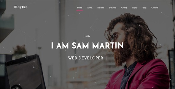 sam martin - creative portfolio one page