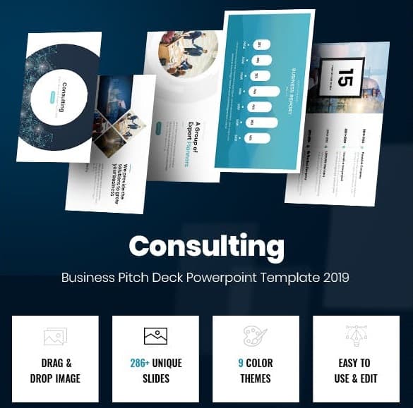 consulting - business pitch deck powerpoint template 2019