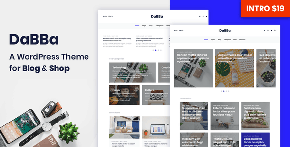 dabba – a wordpress theme for blog & shop