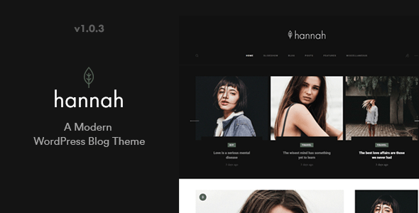 hannah - a modern wordpress blog theme