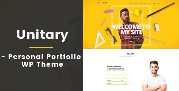 unitary - creative personal portfolio wp theme
