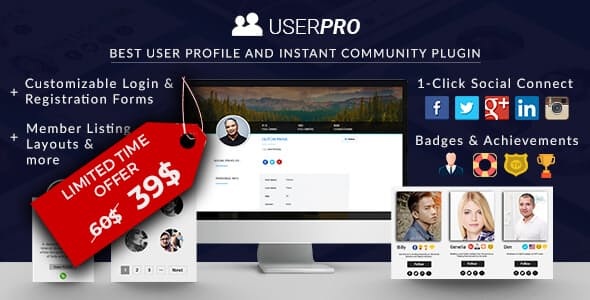 userpro - community and user profile wordpress plugin